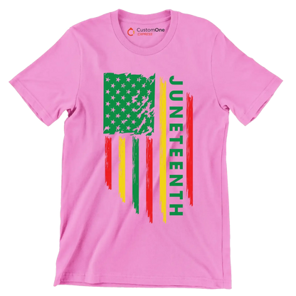 Juneteenth - Martin Luther King T-Shirt-Pink-S-Custom One Express