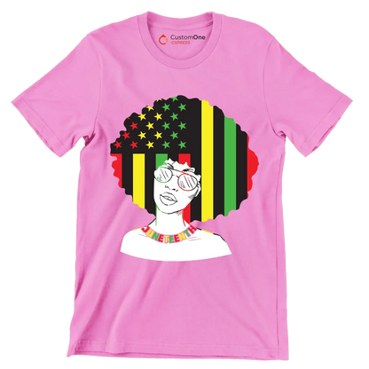 Juneteenth - Martin Luther King T-Shirt-Pink-S-Custom One Express