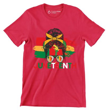 Juneteenth - Martin Luther King T-Shirt-Red-S-Custom One Express