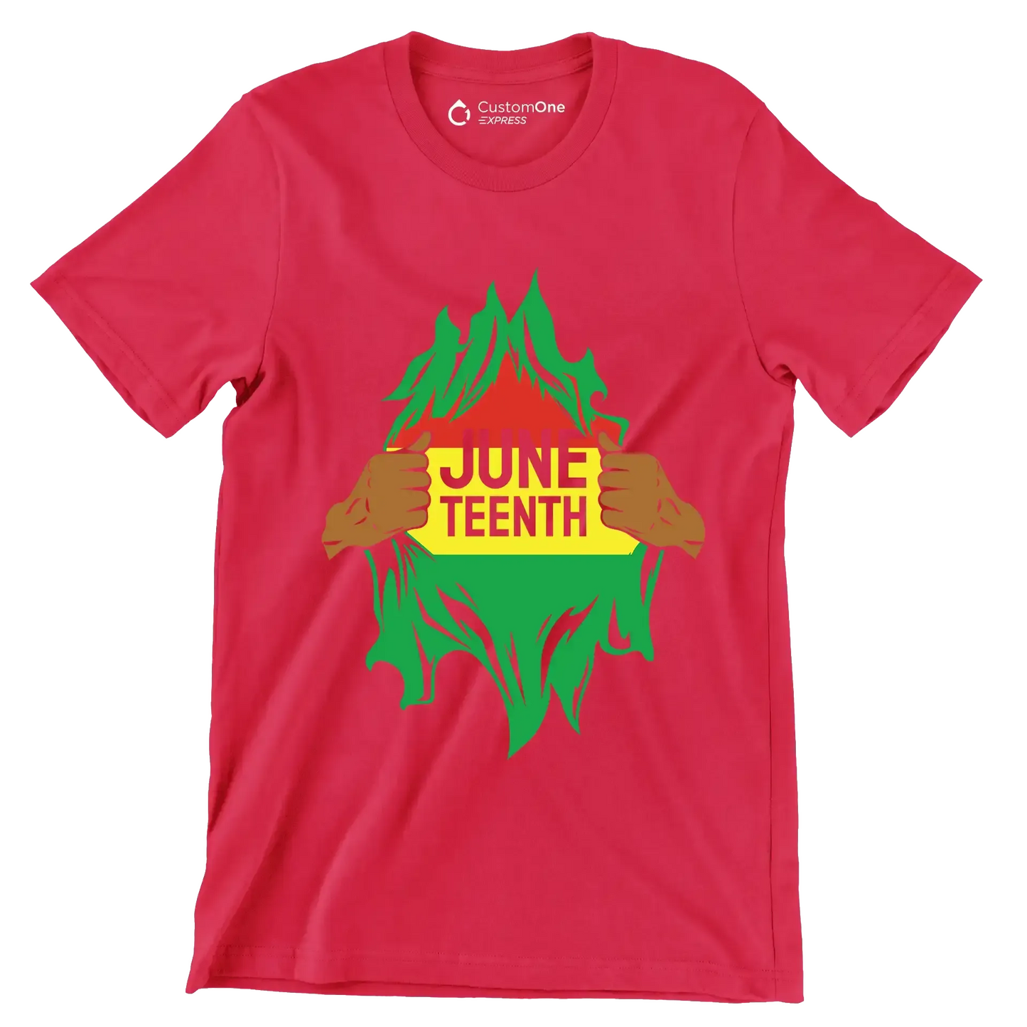 Juneteenth - Martin Luther King T-Shirt-Red-S-Custom One Express