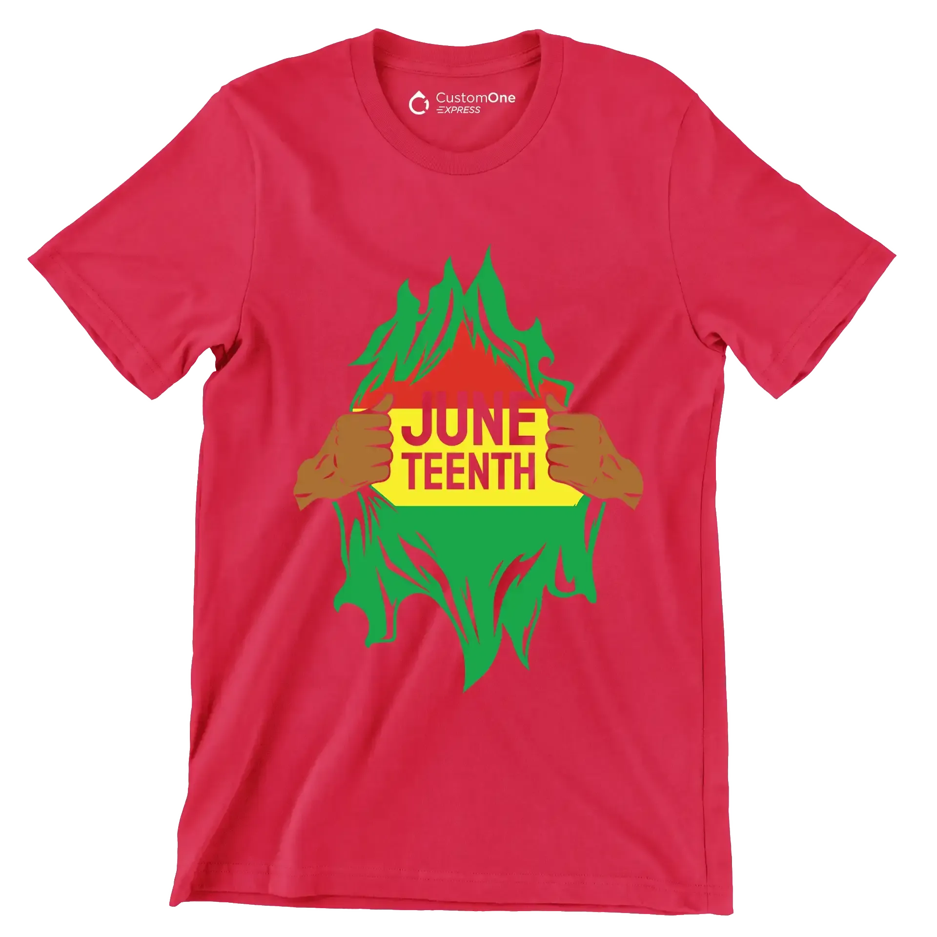 Juneteenth - Martin Luther King T-Shirt-Red-S-Custom One Express