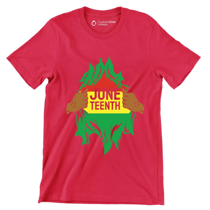 Juneteenth - Martin Luther King T-Shirt-Red-S-Custom One Express