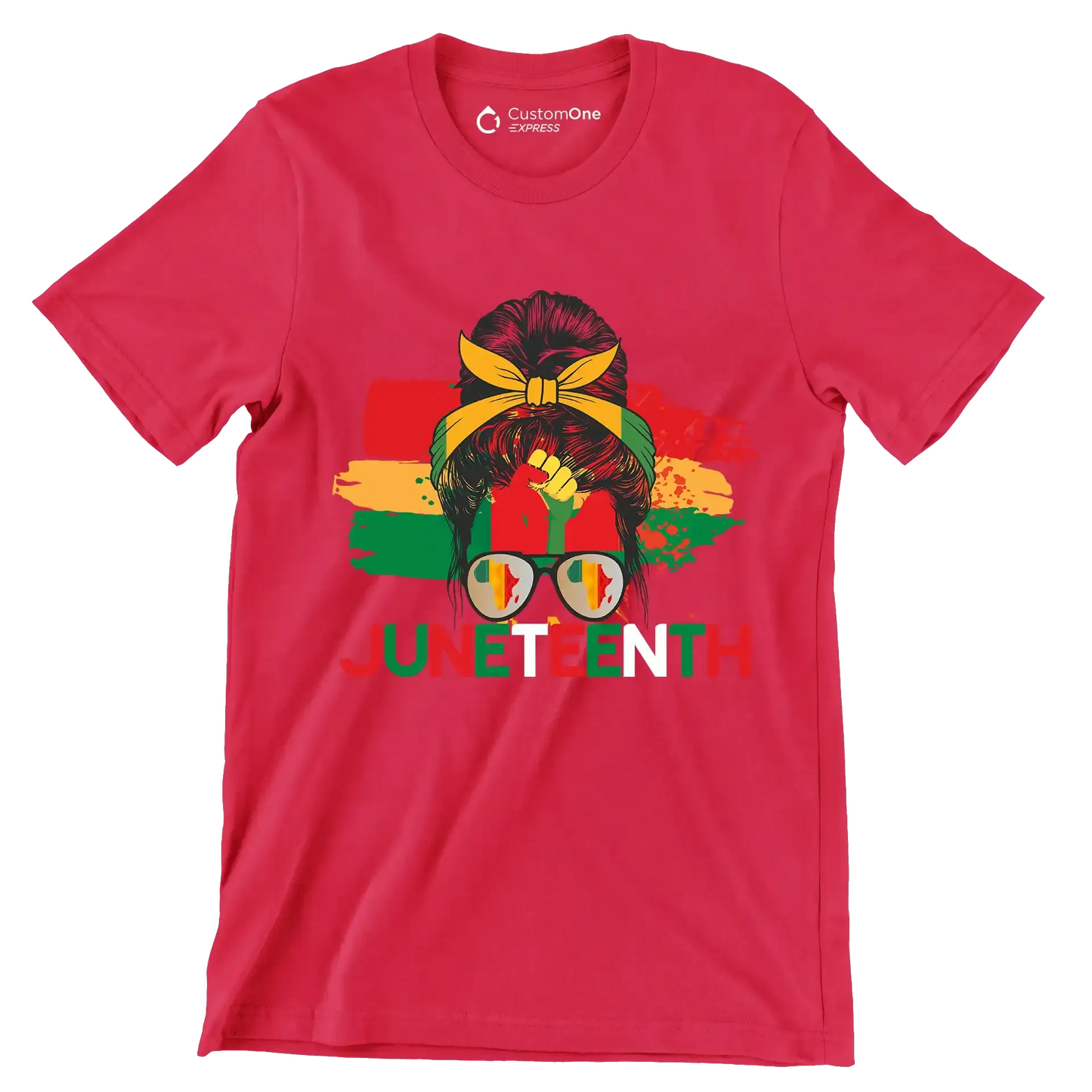 Juneteenth - Martin Luther King T-Shirt-Red-S-Custom One Express