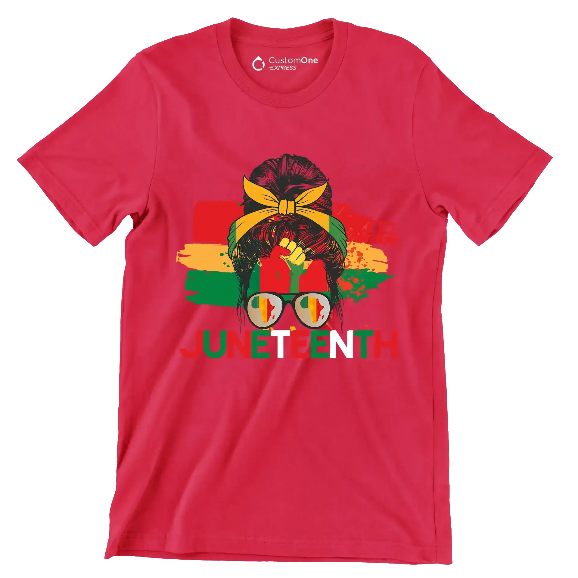 Juneteenth - Martin Luther King T-Shirt-Red-S-Custom One Express