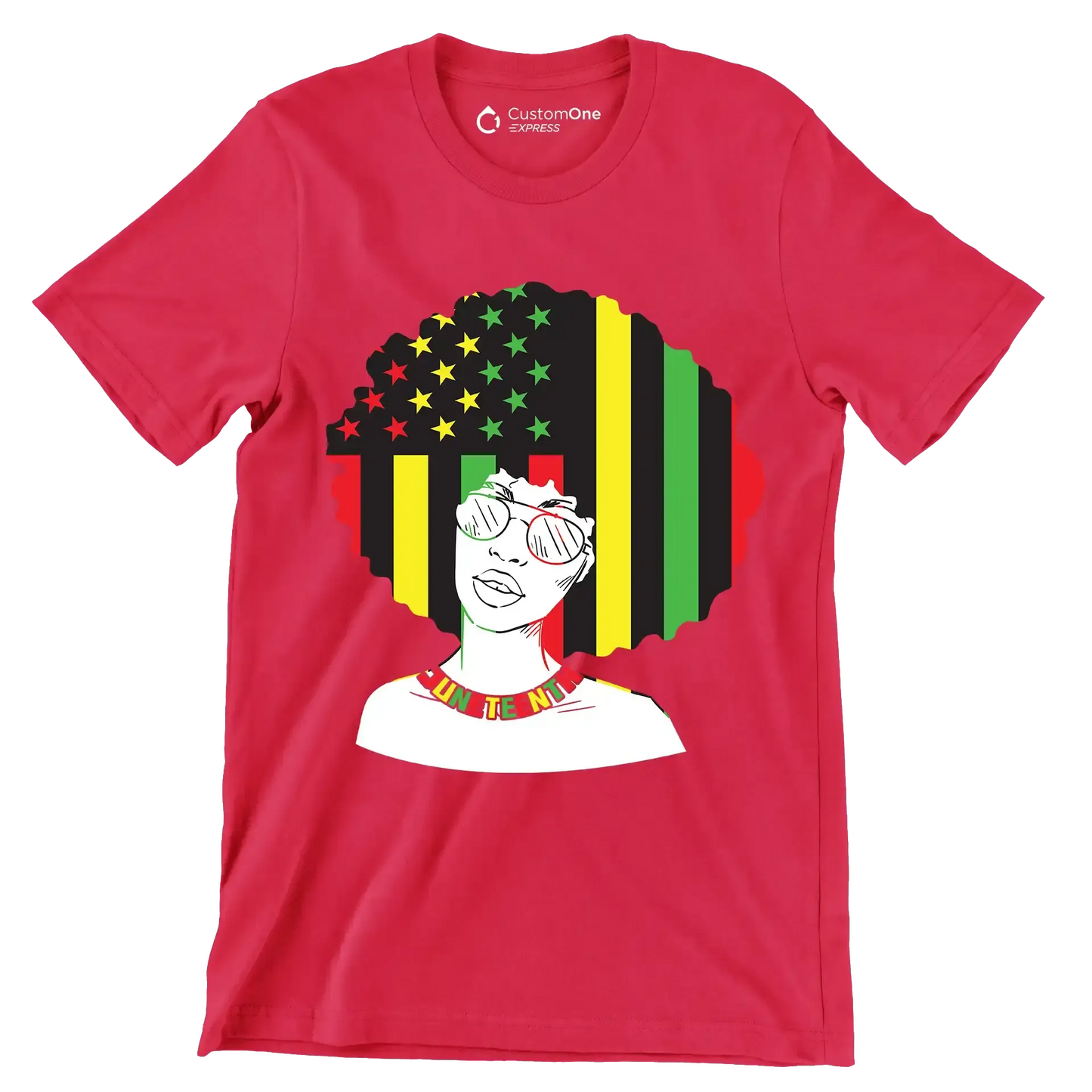 Juneteenth - Martin Luther King T-Shirt-Red-S-Custom One Express