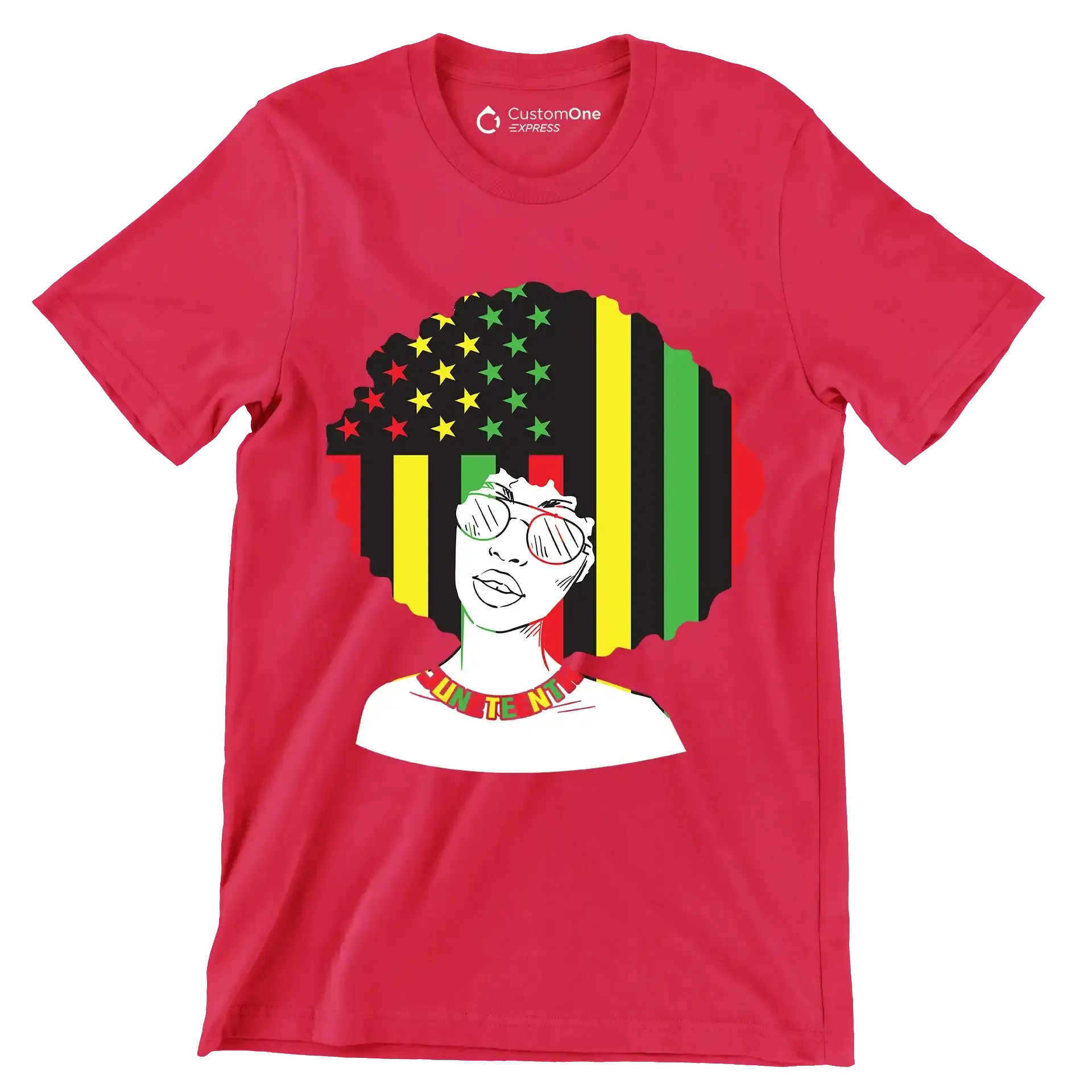 Juneteenth - Martin Luther King T-Shirt-Red-S-Custom One Express