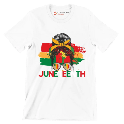 Juneteenth - Martin Luther King T-Shirt-White-S-Custom One Express