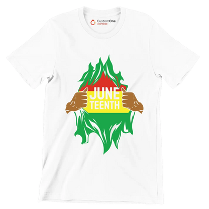 Juneteenth - Martin Luther King T-Shirt-White-S-Custom One Express