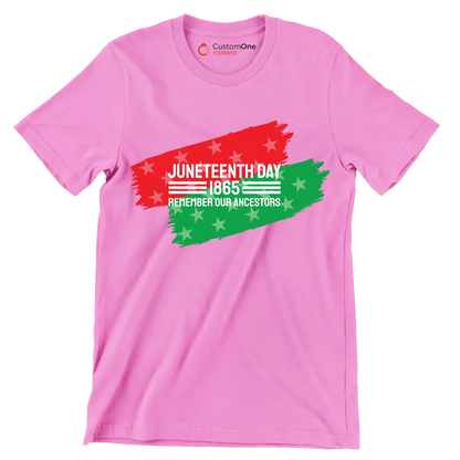 Juneteenth day 1865 remember our ancestors - Martin Luther King T-Shirt-Pink-S-Custom One Express