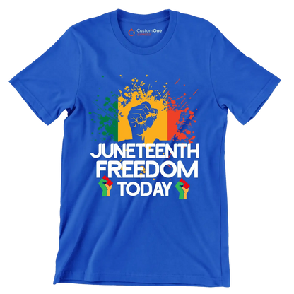 Juneteenth freedom today - Martin Luther King T-Shirt-Blue-S-Custom One Express
