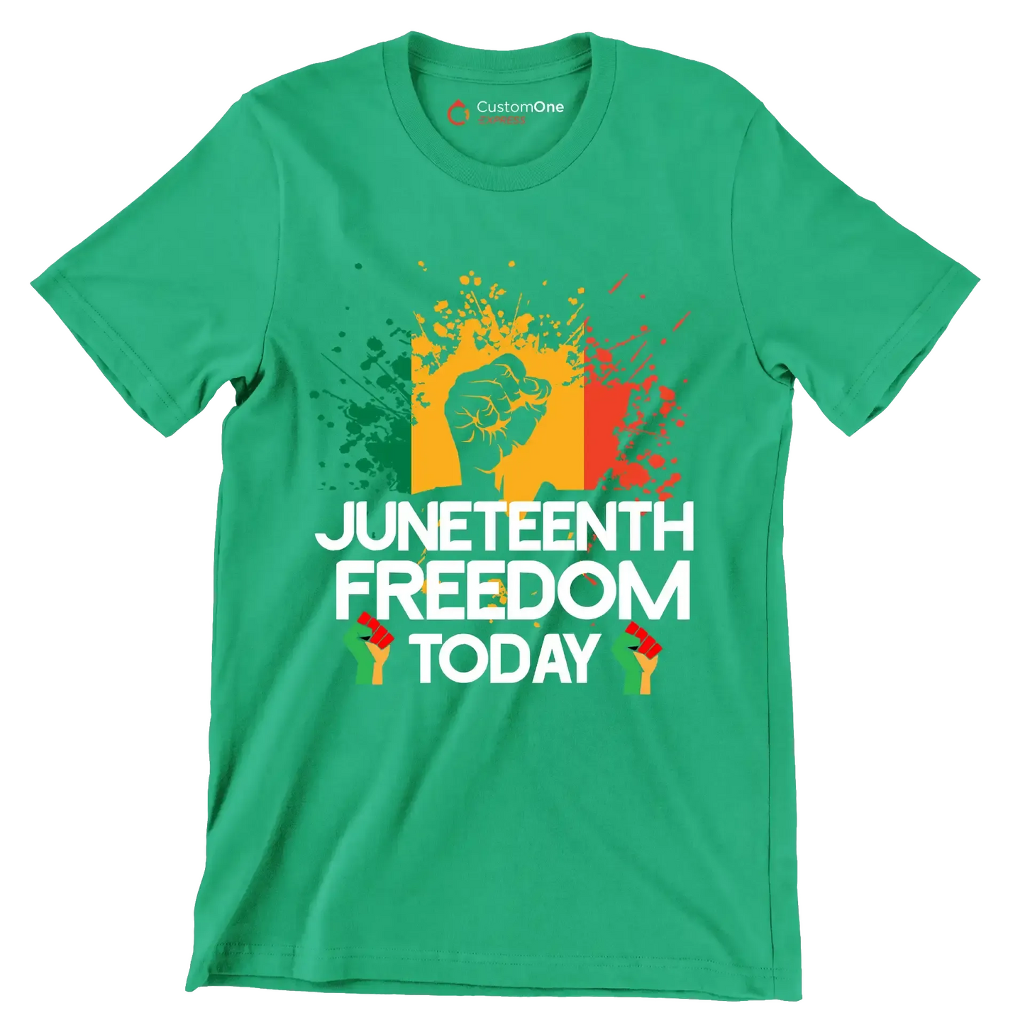 Juneteenth freedom today - Martin Luther King T-Shirt-Green-S-Custom One Express