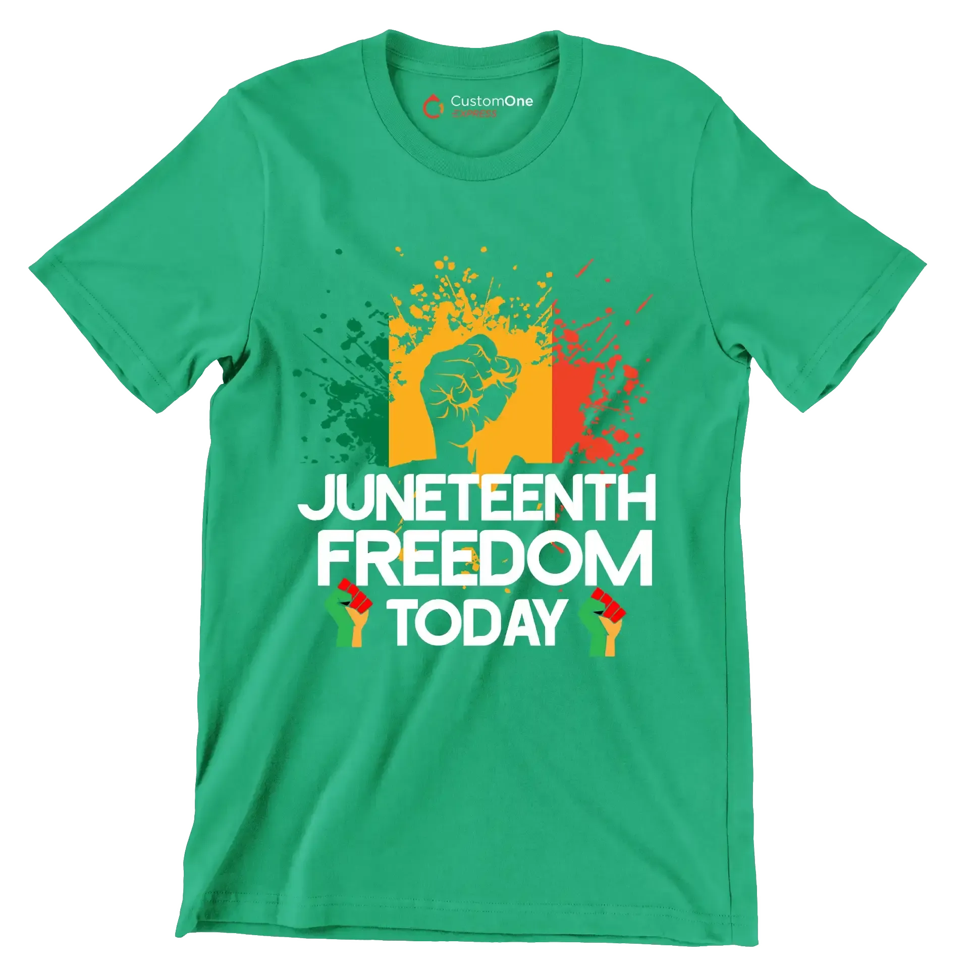 Juneteenth freedom today - Martin Luther King T-Shirt-Green-S-Custom One Express