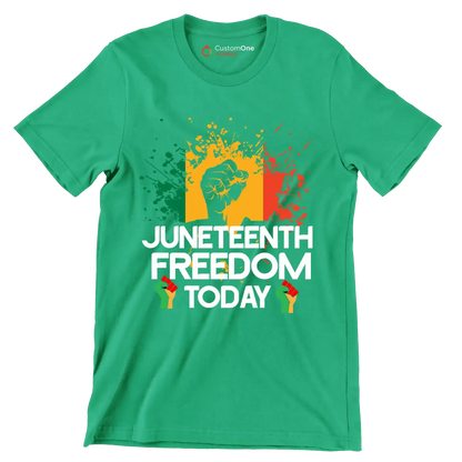 Juneteenth freedom today - Martin Luther King T-Shirt-Green-S-Custom One Express