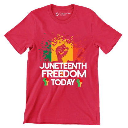 Juneteenth freedom today - Martin Luther King T-Shirt-Red-S-Custom One Express