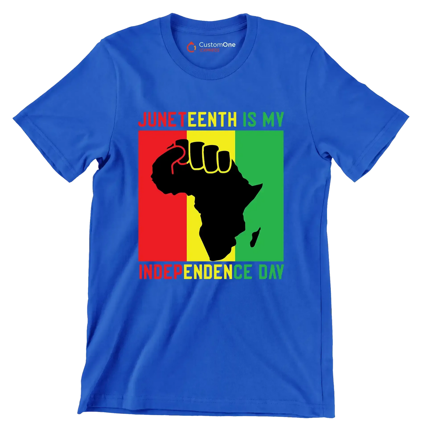 Juneteenth is my independence day - Martin Luther King T-Shirt-Blue-S-Custom One Express