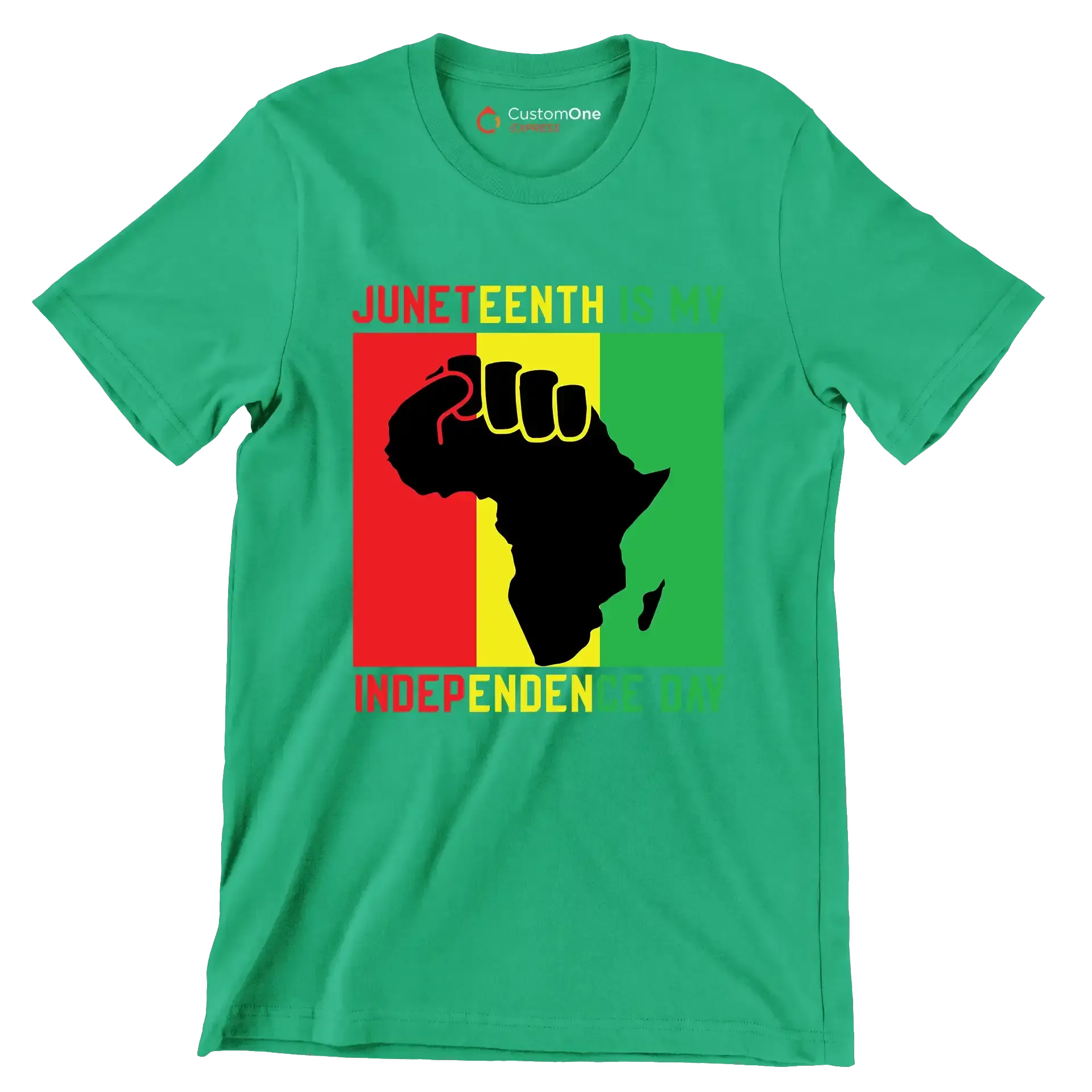 Juneteenth is my independence day - Martin Luther King T-Shirt-Green-S-Custom One Express