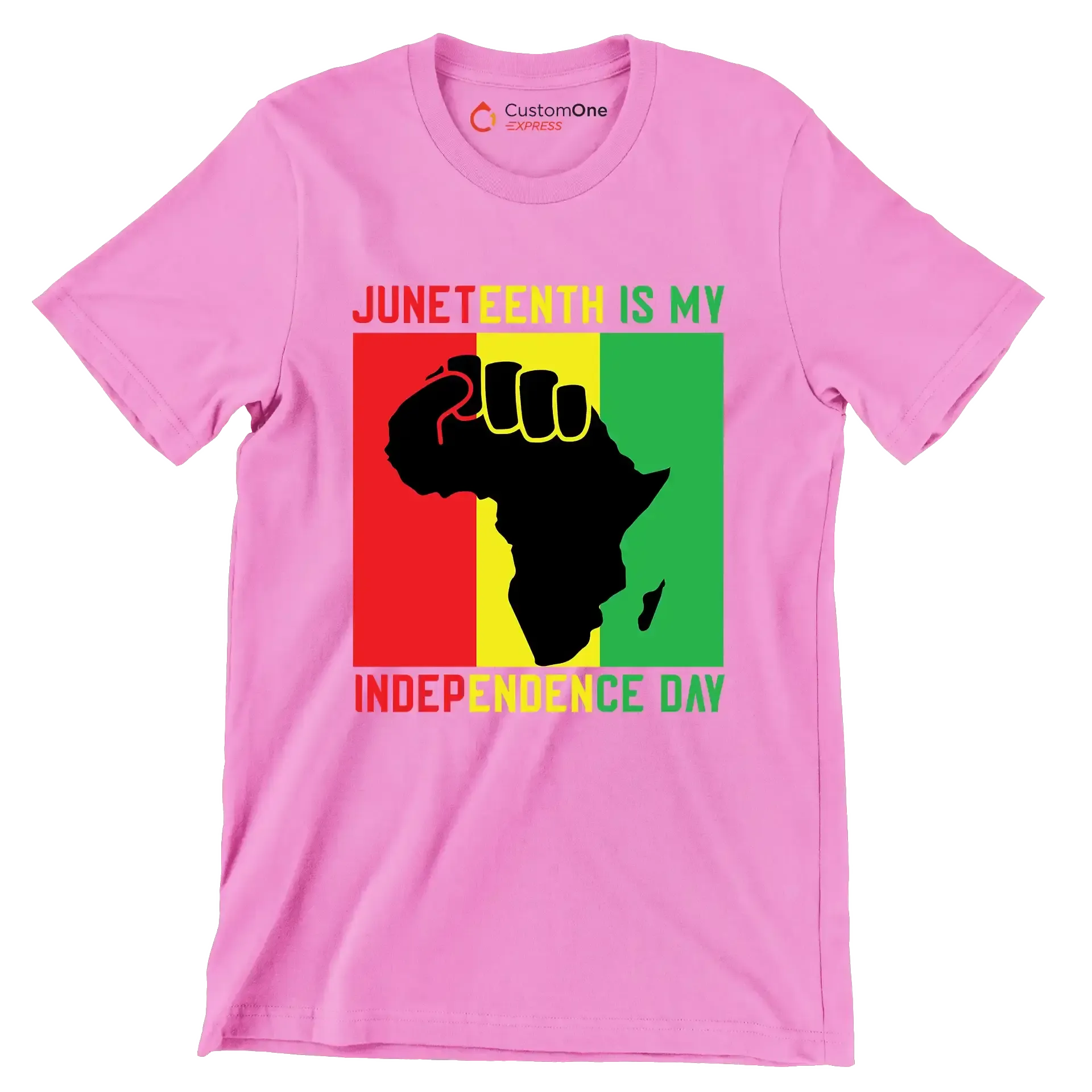 Juneteenth is my independence day - Martin Luther King T-Shirt-Pink-S-Custom One Express