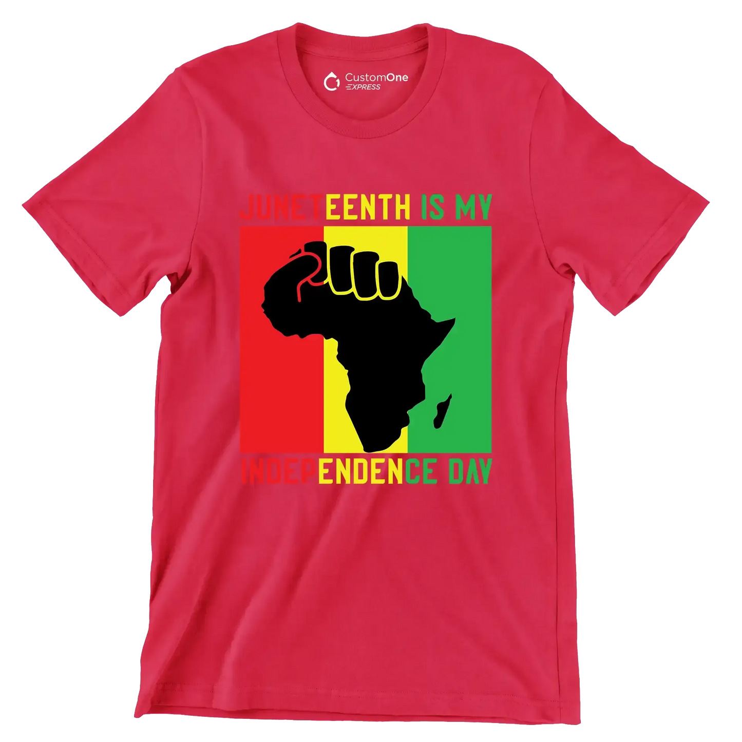 Juneteenth is my independence day - Martin Luther King T-Shirt-Red-S-Custom One Express