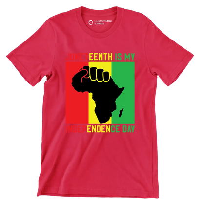 Juneteenth is my independence day - Martin Luther King T-Shirt-Red-S-Custom One Express