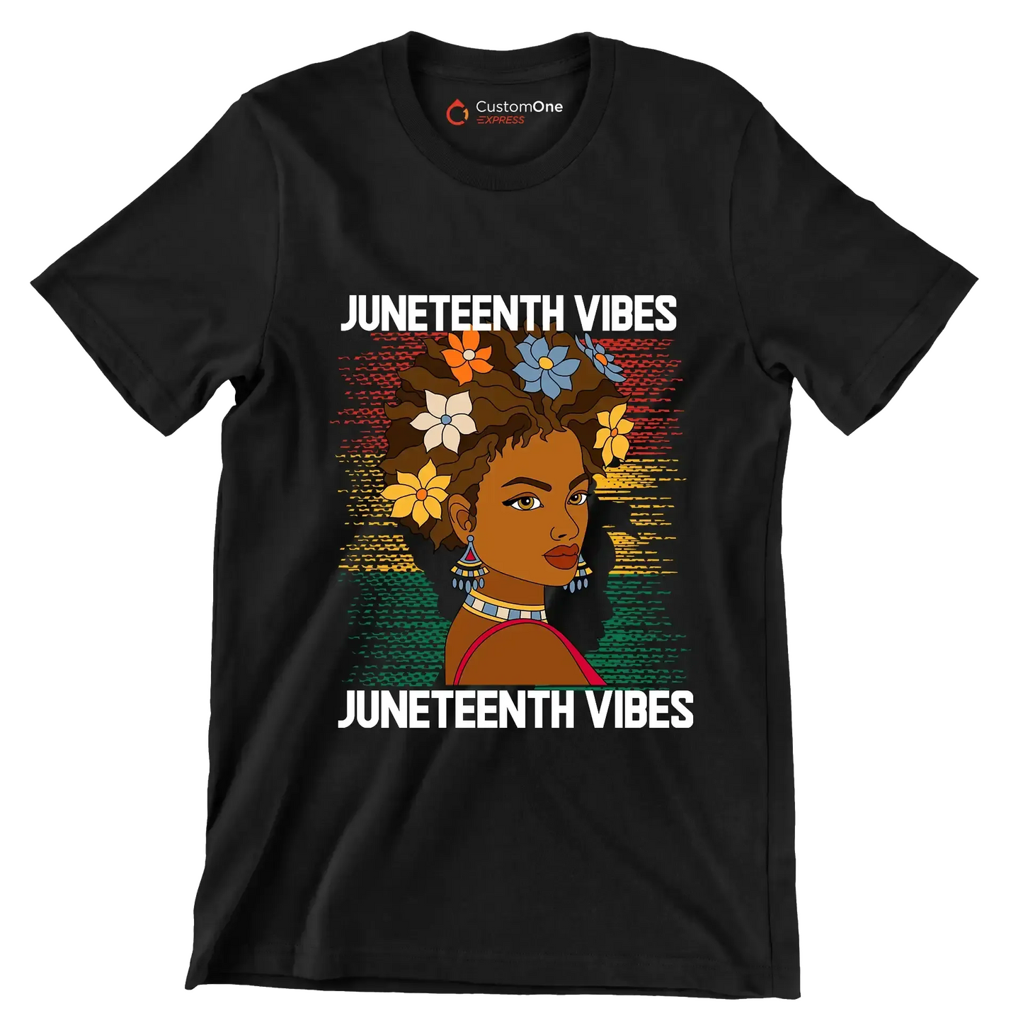 Juneteenth vibes juneteenth vibes - Martin Luther King T-Shirt-Black-S-Custom One Express