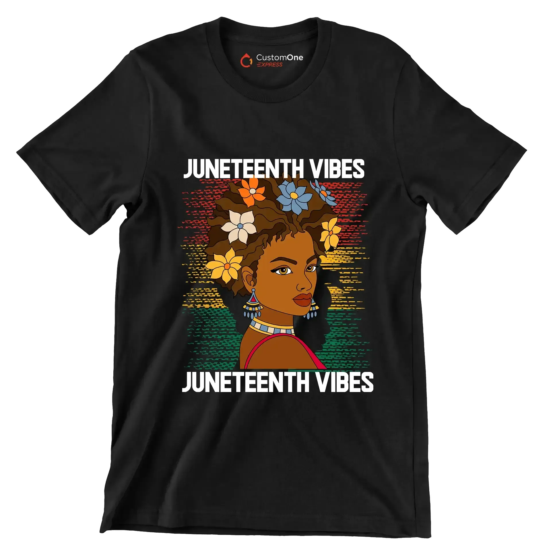 Juneteenth vibes juneteenth vibes - Martin Luther King T-Shirt-Black-S-Custom One Express
