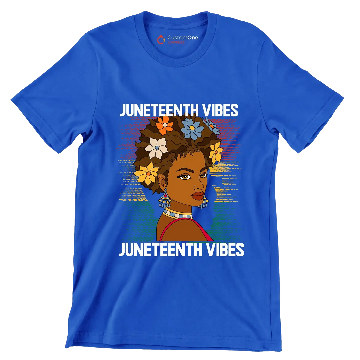 Juneteenth vibes juneteenth vibes - Martin Luther King T-Shirt-Blue-S-Custom One Express