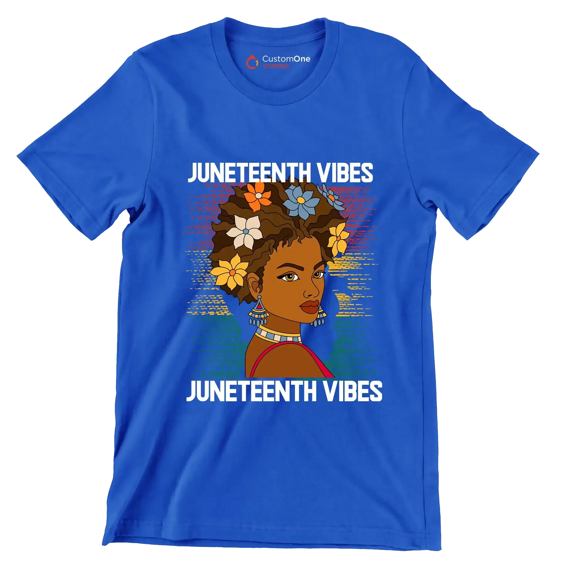 Juneteenth vibes juneteenth vibes - Martin Luther King T-Shirt-Blue-S-Custom One Express