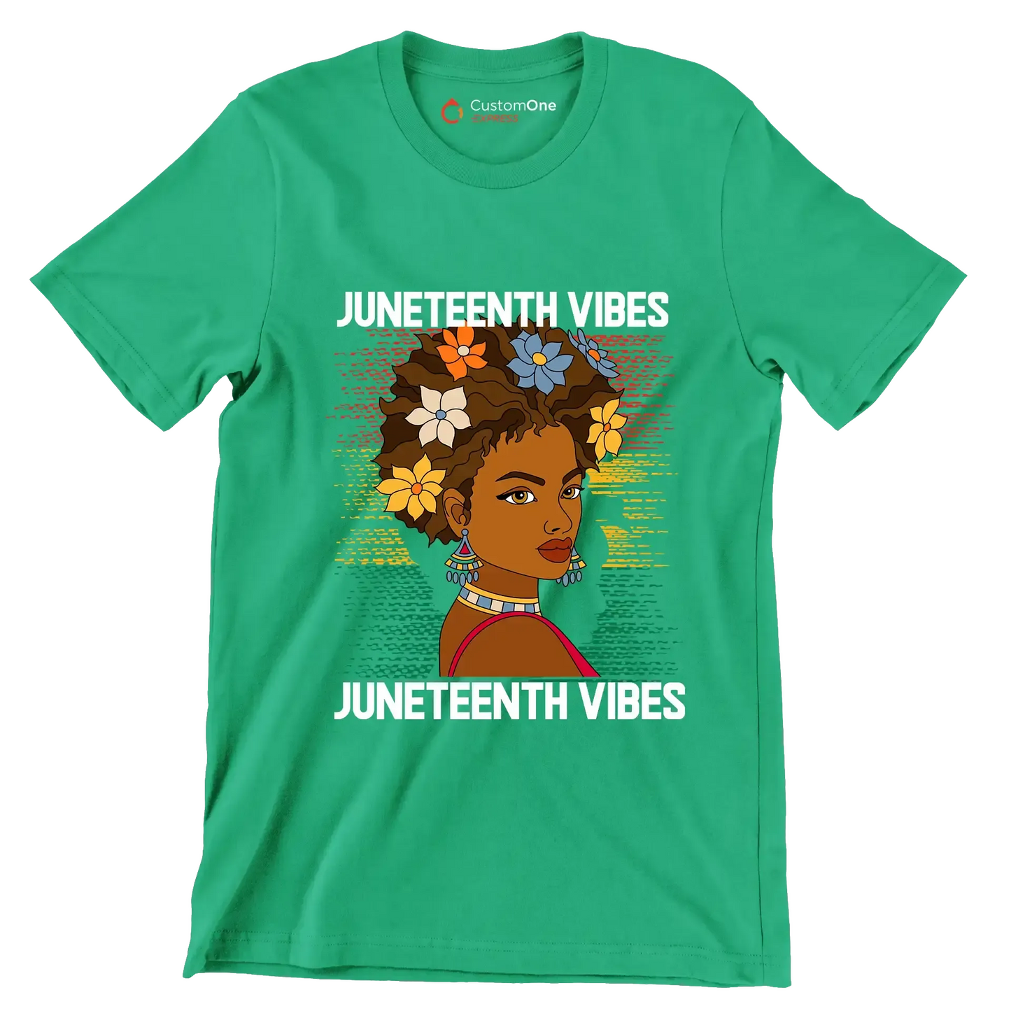 Juneteenth vibes juneteenth vibes - Martin Luther King T-Shirt-Green-S-Custom One Express