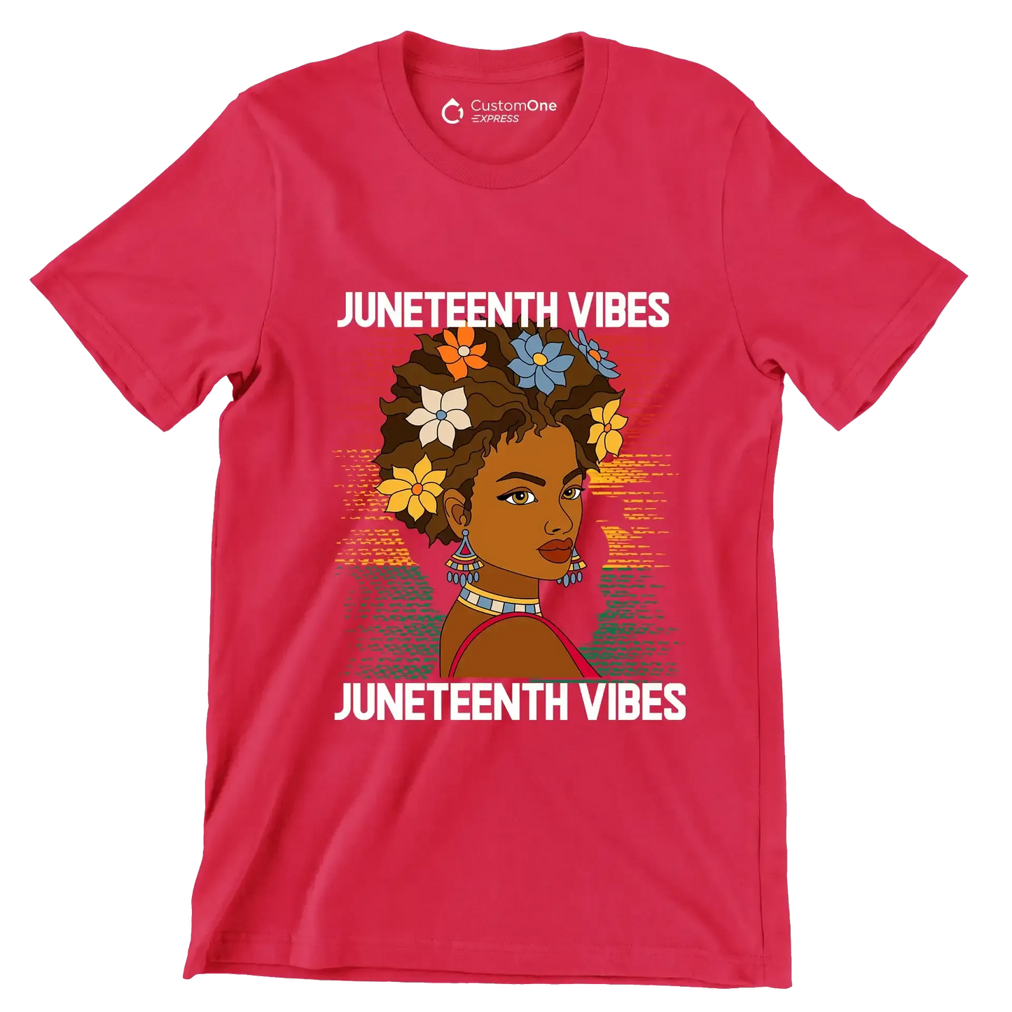 Juneteenth vibes juneteenth vibes - Martin Luther King T-Shirt-Red-S-Custom One Express