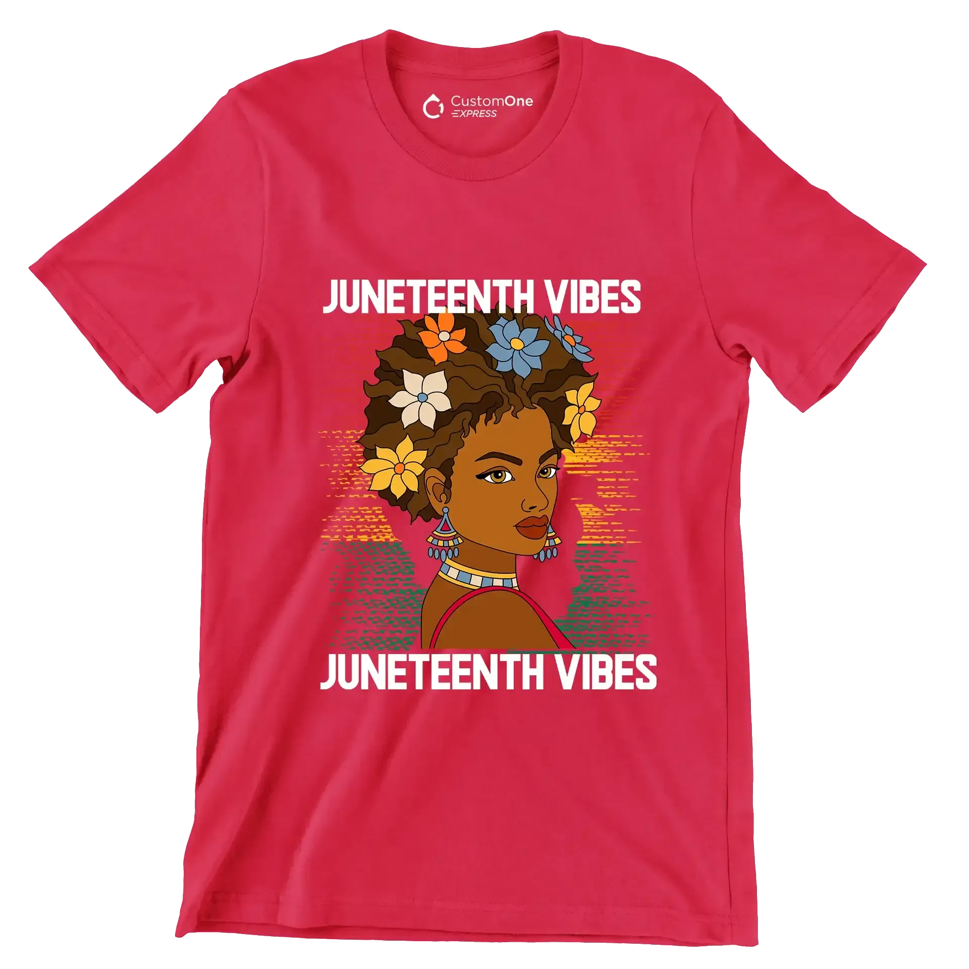 Juneteenth vibes juneteenth vibes - Martin Luther King T-Shirt-Red-S-Custom One Express