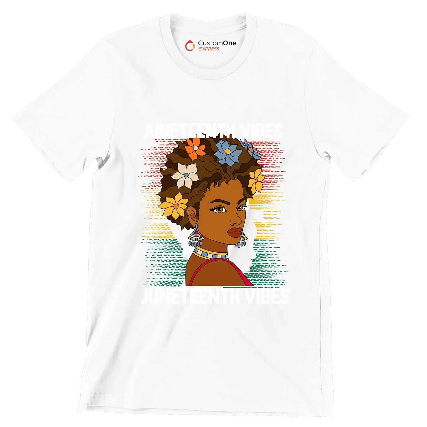 Juneteenth vibes juneteenth vibes - Martin Luther King T-Shirt-White-S-Custom One Express