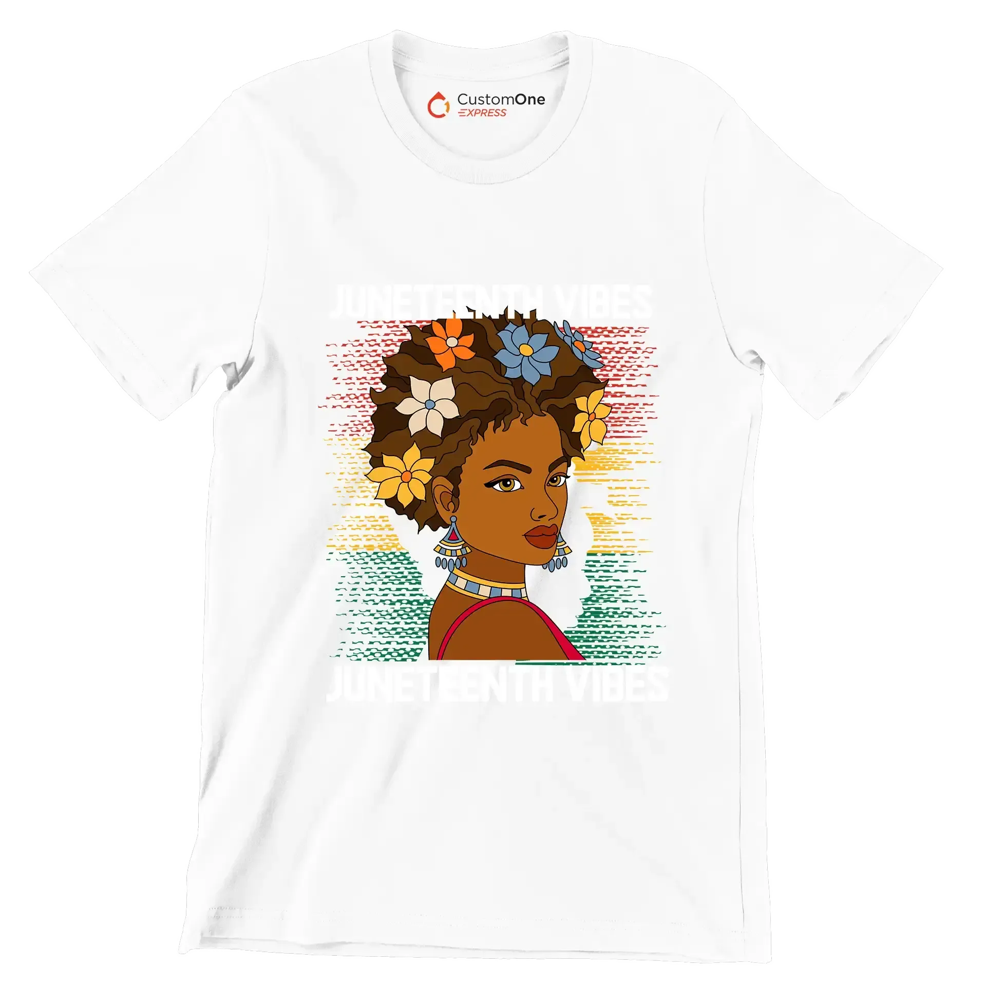 Juneteenth vibes juneteenth vibes - Martin Luther King T-Shirt-White-S-Custom One Express
