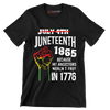 Juneteenth_1865_Because_My_Ancestors_Werent_Free_In_1776 - Martin Luther King T-Shirt-Black-S-Custom One Express