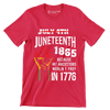 Juneteenth_1865_Because_My_Ancestors_Werent_Free_In_1776 - Martin Luther King T-Shirt-Red-S-Custom One Express