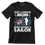 Just A Proud Mom Who Raised A Sailor - Veterans Themed T-Shirt-Black-S-Custom One Express