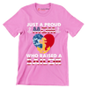 Just A Proud Mom Who Raised A Sailor - Veterans Themed T-Shirt-Pink-S-Custom One Express