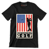 KEEP CALM & PLAY GOLF - Golf Themed T-Shirt-Black-S-Custom One Express