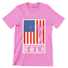 KEEP CALM & PLAY GOLF - Golf Themed T-Shirt-Pink-S-Custom One Express