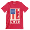 KEEP CALM & PLAY GOLF - Golf Themed T-Shirt-Red-S-Custom One Express