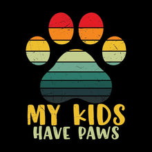 Kids Have Paws Funny Dog - Cat Themed T-Shirt-Black-S-Custom One Express