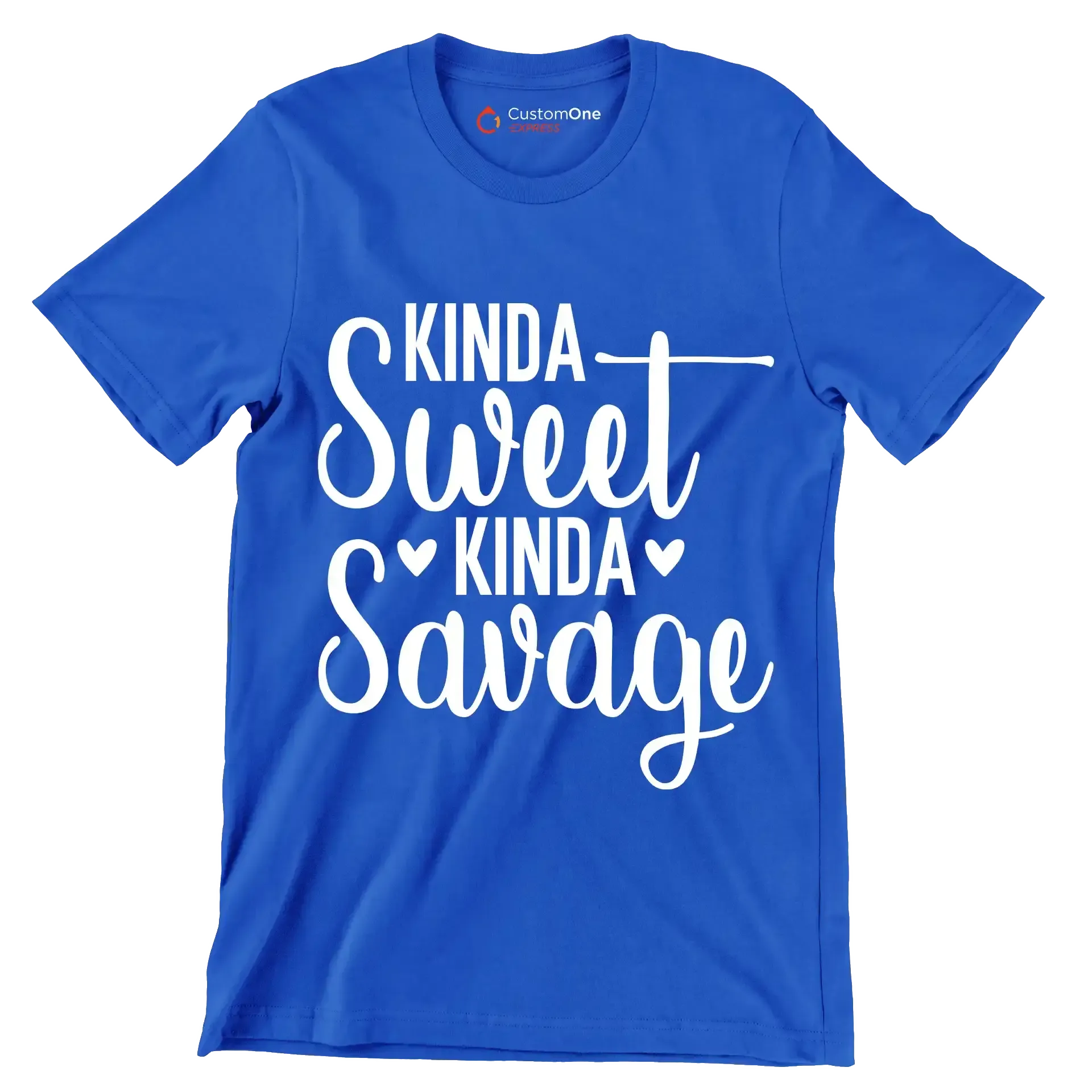 Kinda sweet kinda savage - Sarcasm Themed T-Shirt-Blue-S-Custom One Express