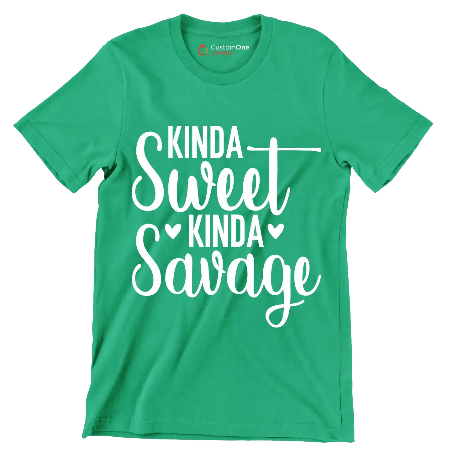 Kinda sweet kinda savage - Sarcasm Themed T-Shirt-Green-S-Custom One Express