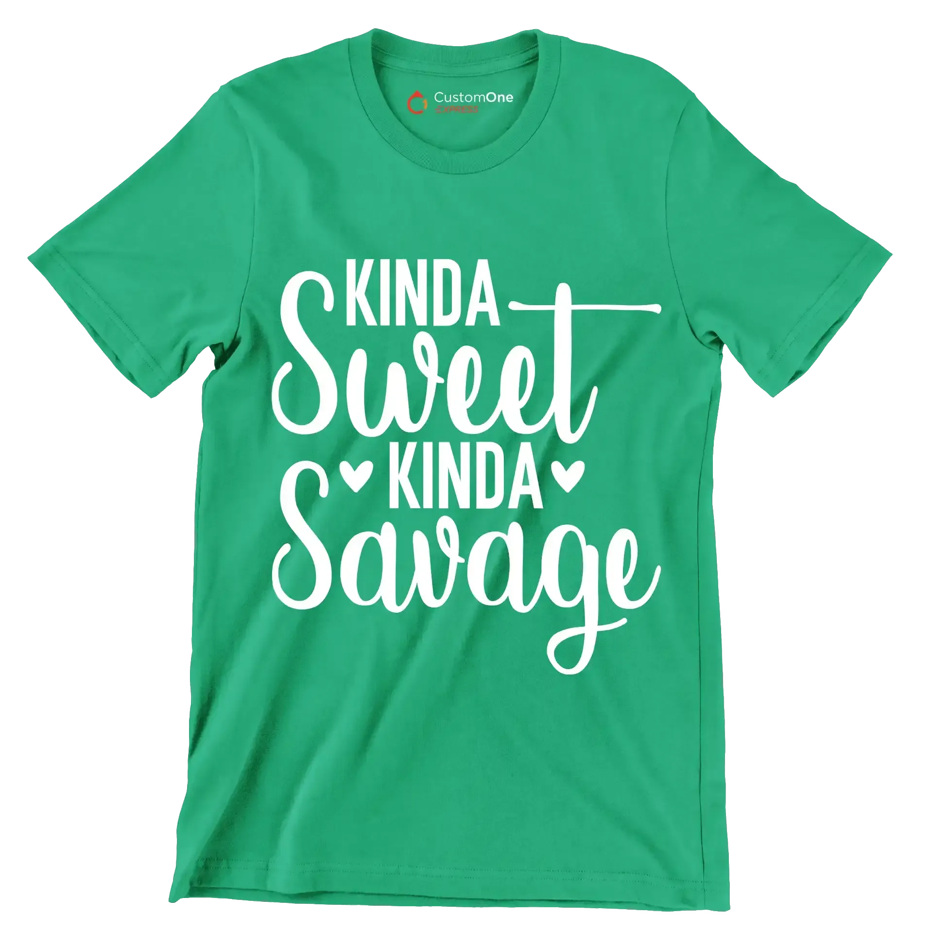 Kinda sweet kinda savage - Sarcasm Themed T-Shirt-Green-S-Custom One Express