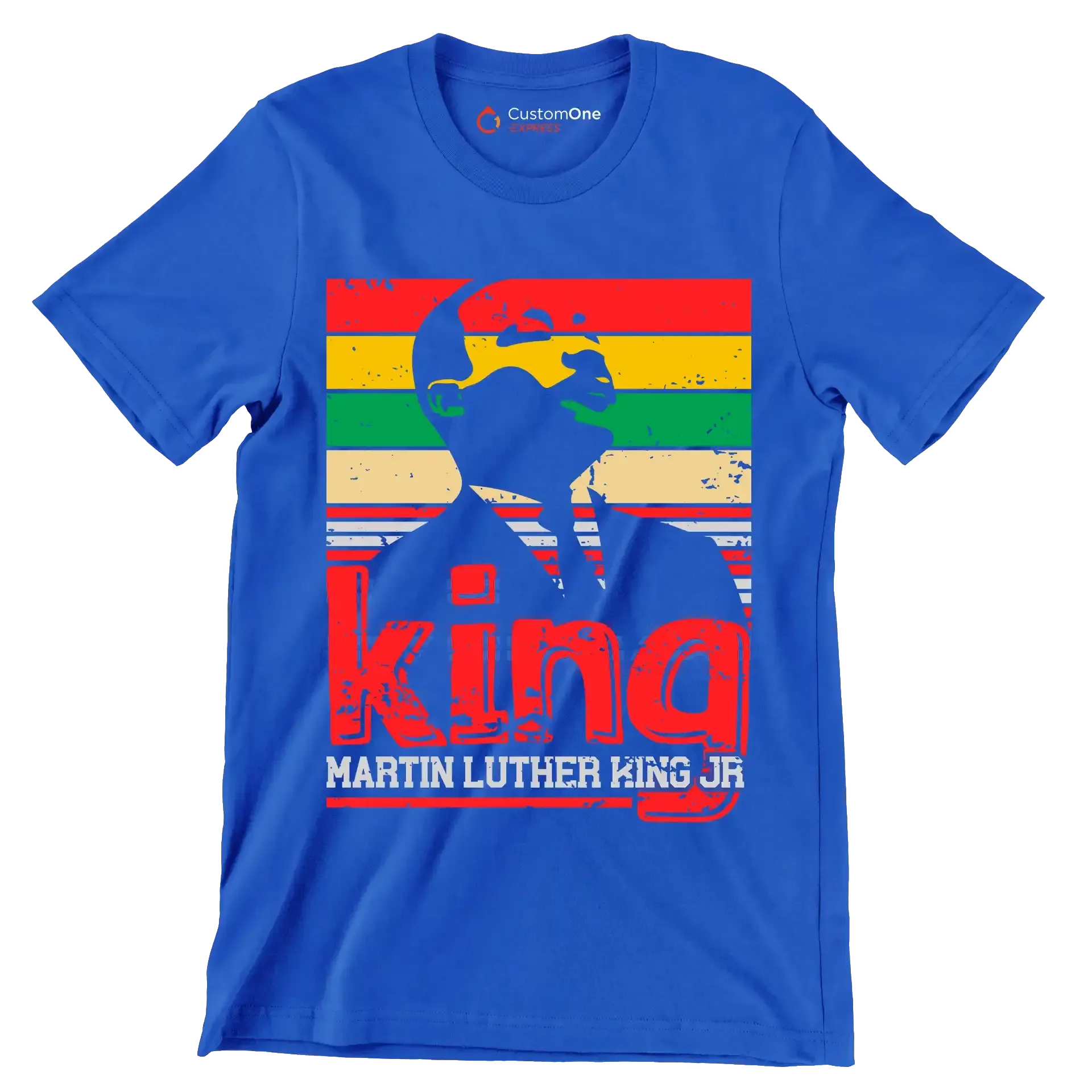 King martin luther king jr - Martin Luther King T-Shirt-Blue-S-Custom One Express