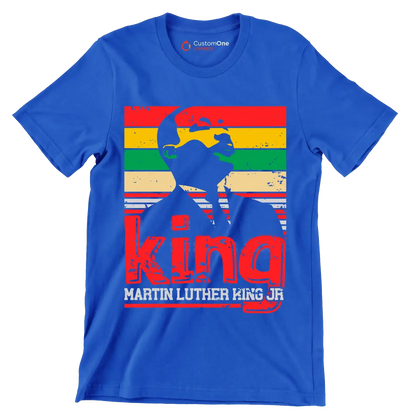 King martin luther king jr - Martin Luther King T-Shirt-Blue-S-Custom One Express