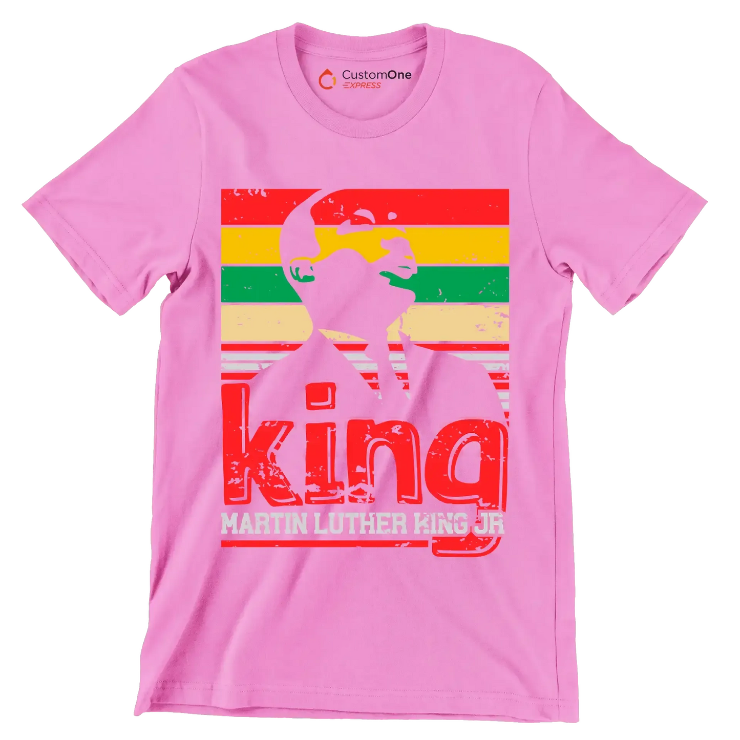 King martin luther king jr - Martin Luther King T-Shirt-Pink-S-Custom One Express