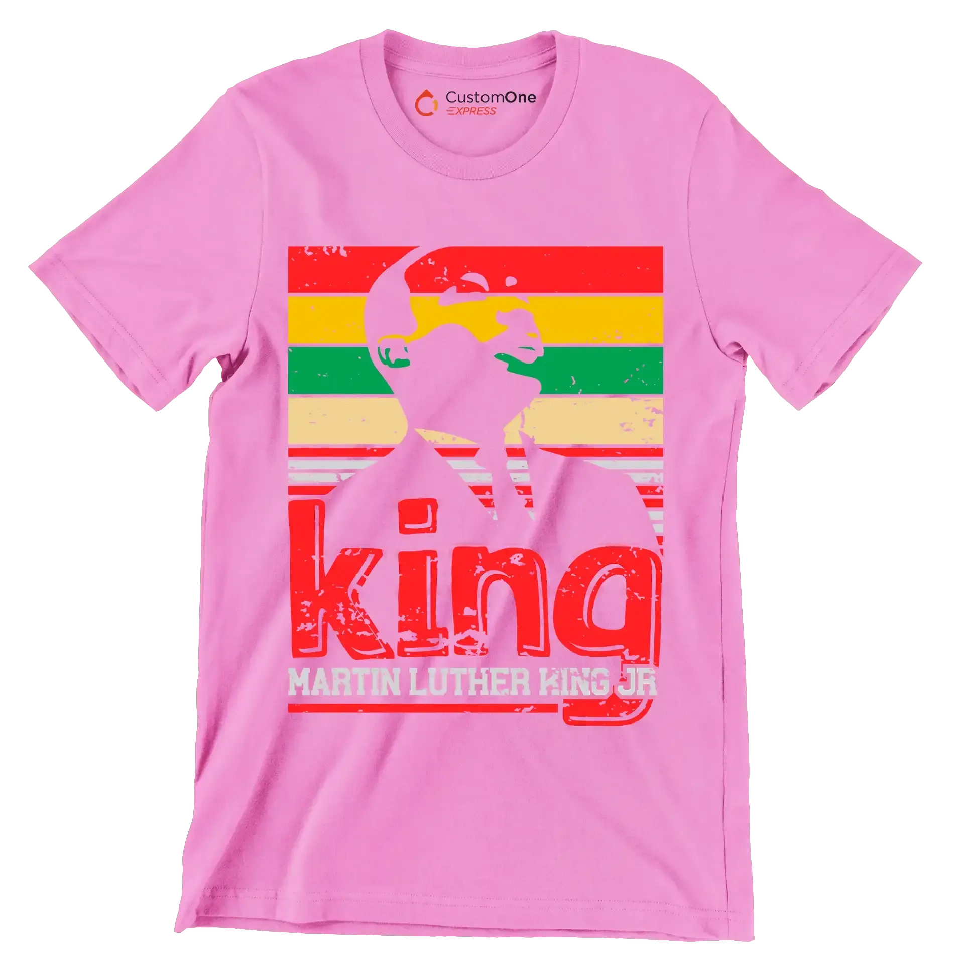 King martin luther king jr - Martin Luther King T-Shirt-Pink-S-Custom One Express