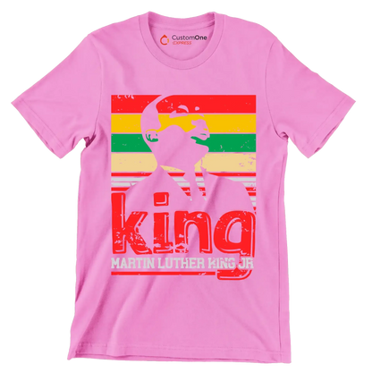 King martin luther king jr - Martin Luther King T-Shirt-Pink-S-Custom One Express