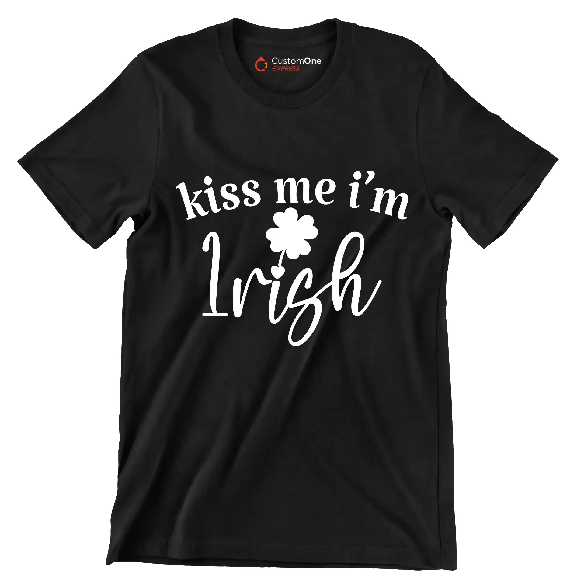 Kiss Me I'M Irish - St. Patrick's Day T-Shirt-Black-S-Custom One Express