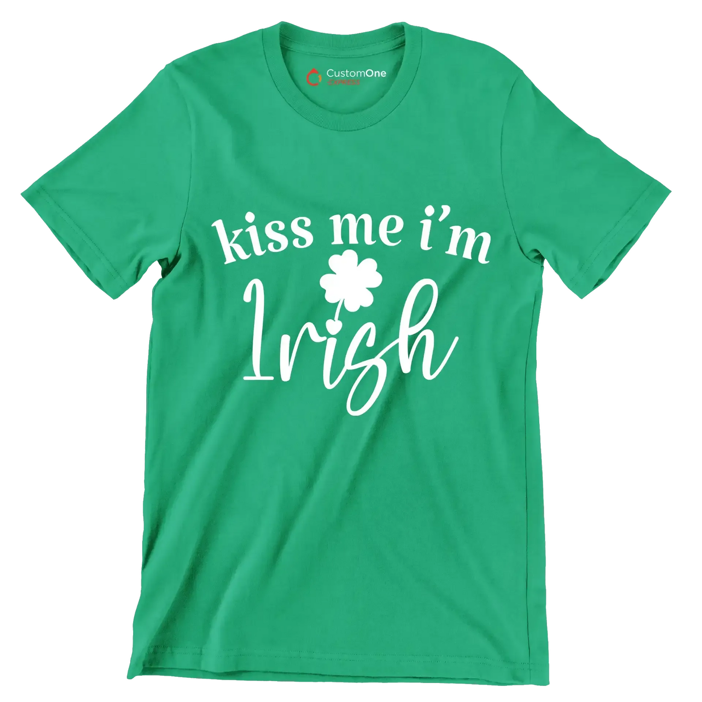 Kiss Me I'M Irish - St. Patrick's Day T-Shirt-Green-S-Custom One Express